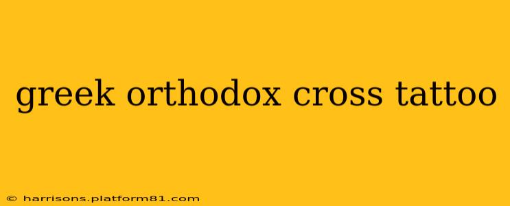 greek orthodox cross tattoo
