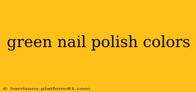 green nail polish colors