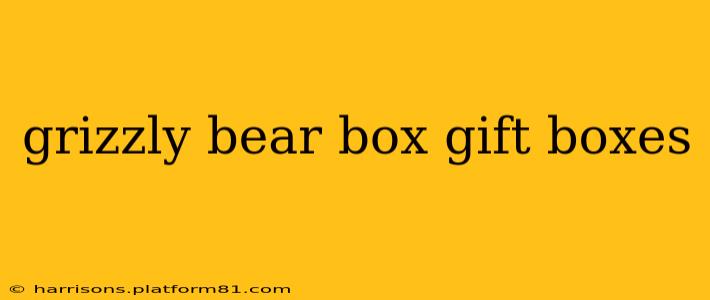 grizzly bear box gift boxes
