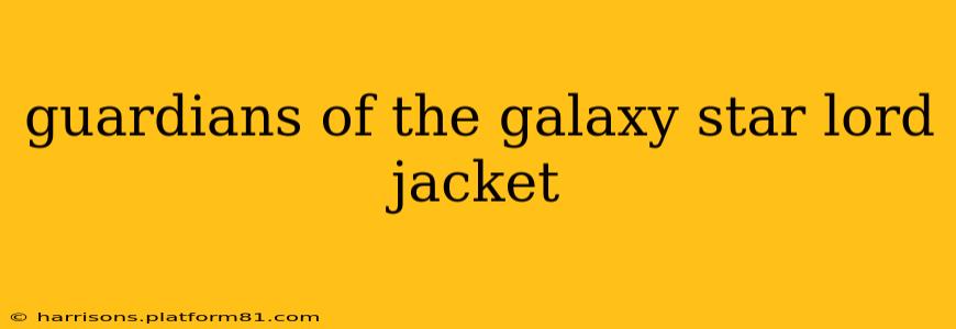 guardians of the galaxy star lord jacket