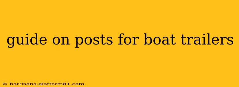 guide on posts for boat trailers