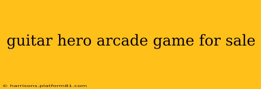 guitar hero arcade game for sale