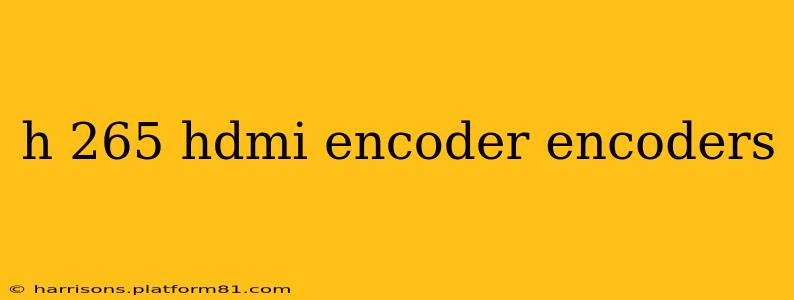 h 265 hdmi encoder encoders