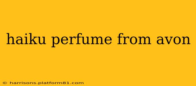 haiku perfume from avon