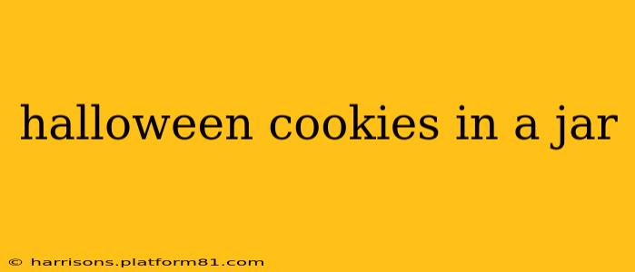 halloween cookies in a jar