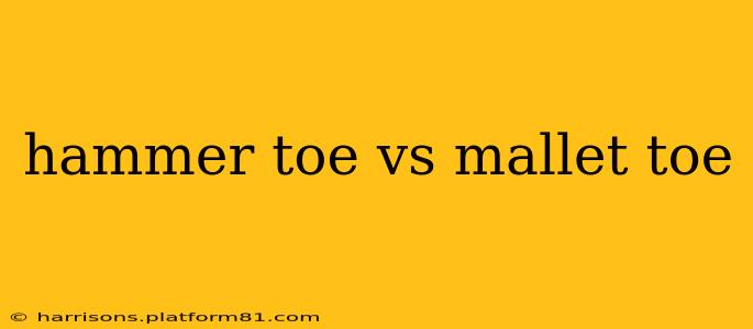 hammer toe vs mallet toe