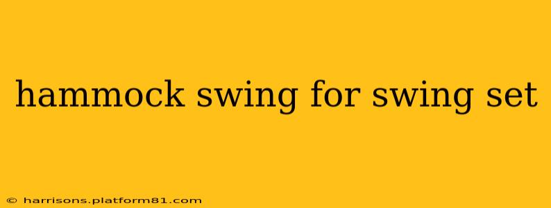 hammock swing for swing set