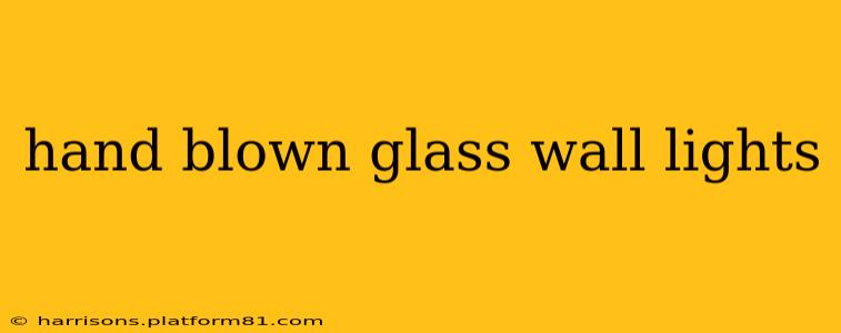 hand blown glass wall lights