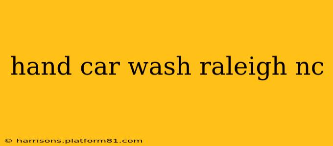 hand car wash raleigh nc
