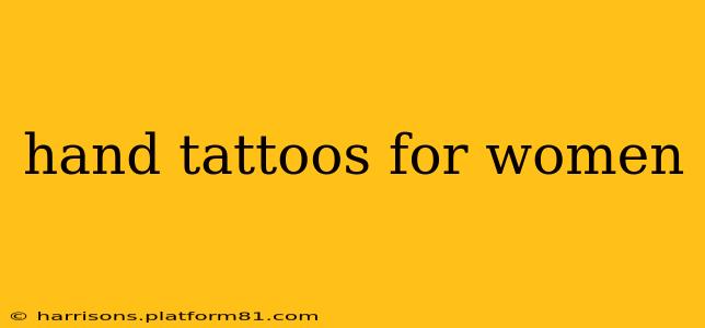 hand tattoos for women