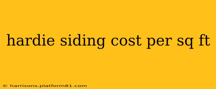 hardie siding cost per sq ft