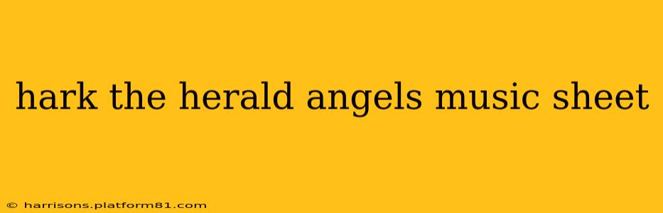 hark the herald angels music sheet