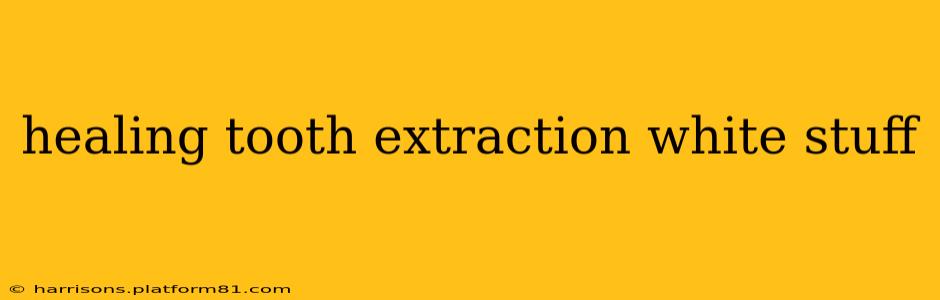 healing tooth extraction white stuff