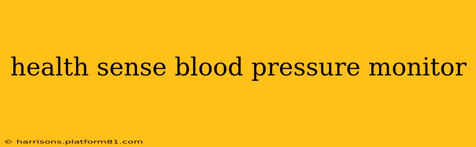 health sense blood pressure monitor