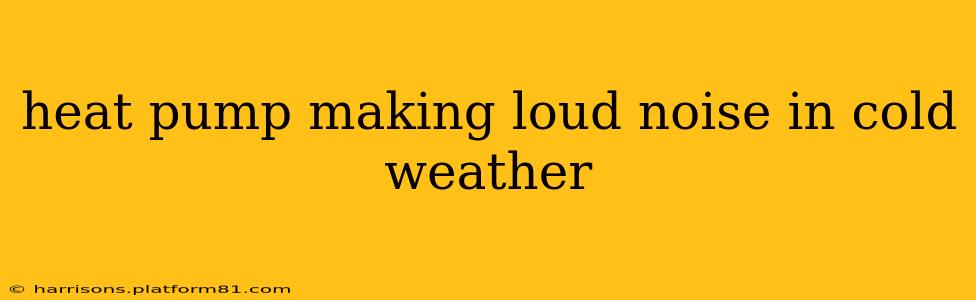 heat pump making loud noise in cold weather
