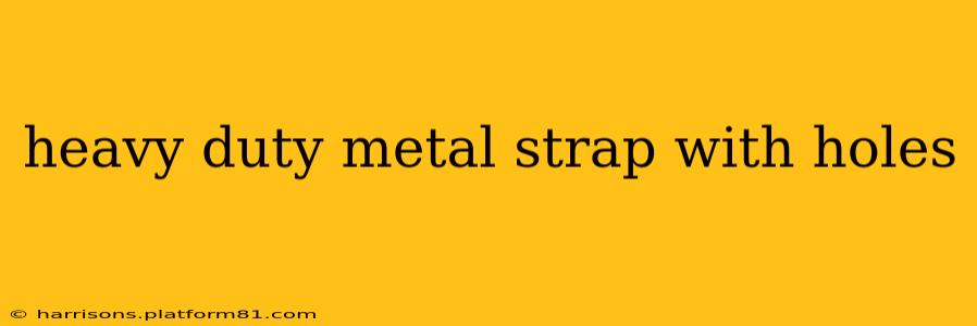 heavy duty metal strap with holes