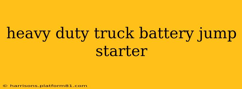 heavy duty truck battery jump starter