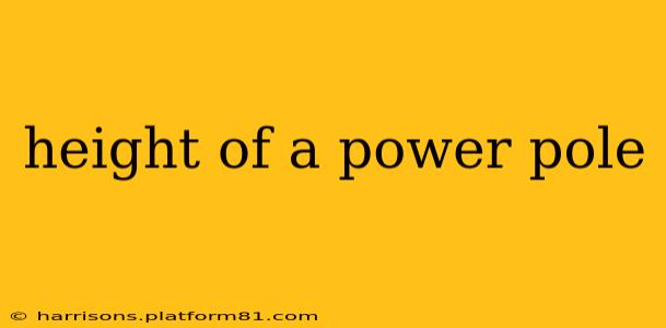 height of a power pole