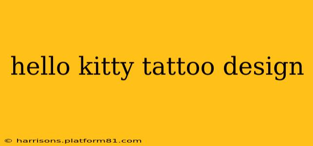 hello kitty tattoo design