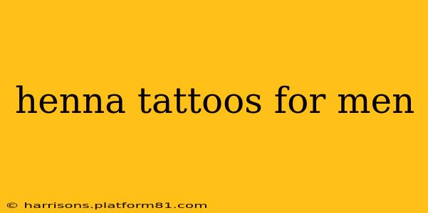 henna tattoos for men