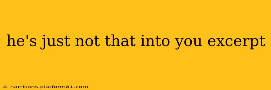 he's just not that into you excerpt
