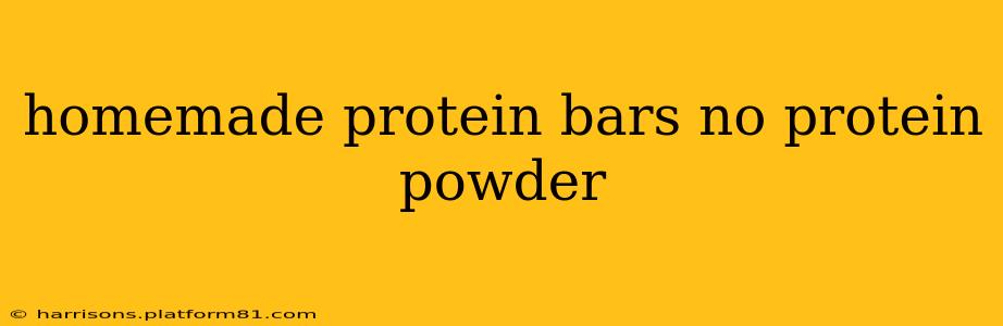 homemade protein bars no protein powder