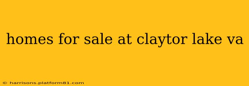 homes for sale at claytor lake va