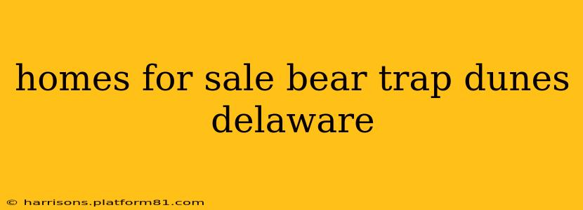 homes for sale bear trap dunes delaware