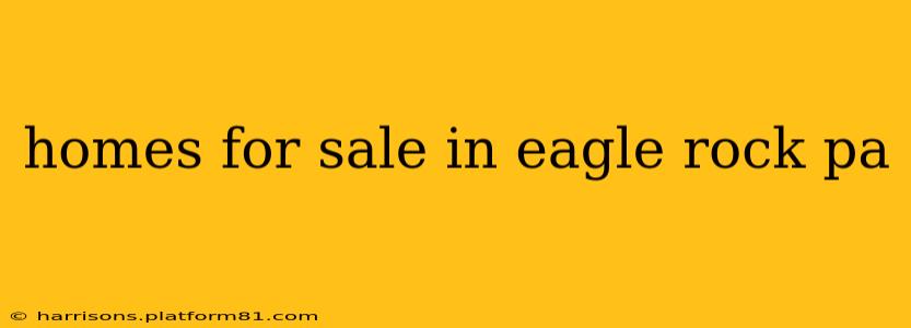 homes for sale in eagle rock pa