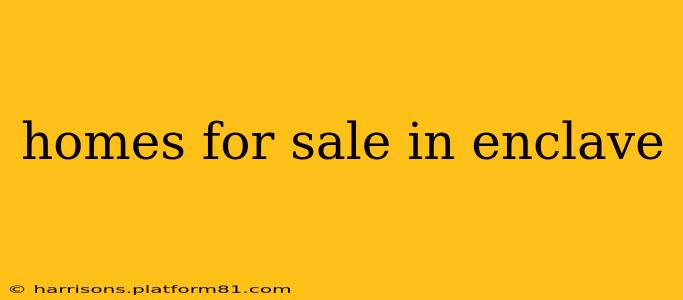 homes for sale in enclave