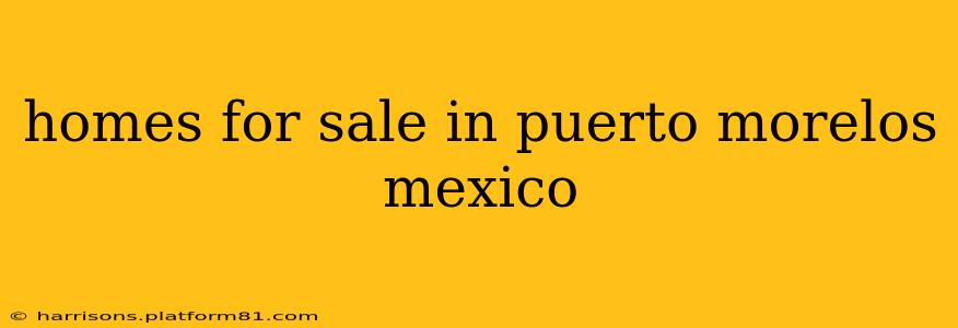 homes for sale in puerto morelos mexico