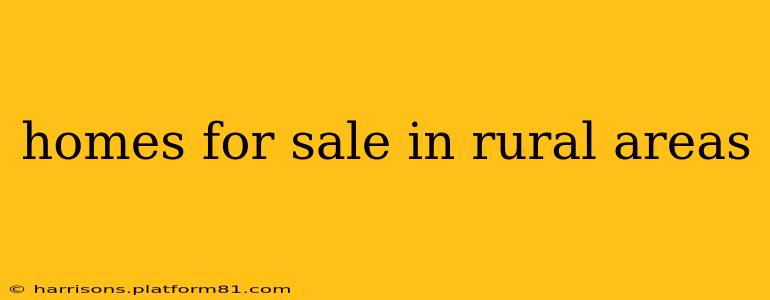 homes for sale in rural areas