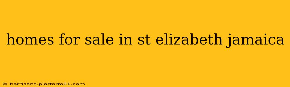 homes for sale in st elizabeth jamaica
