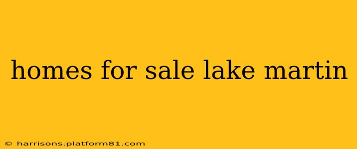homes for sale lake martin