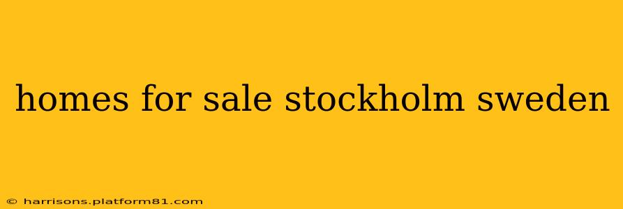 homes for sale stockholm sweden