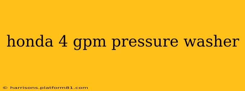 honda 4 gpm pressure washer
