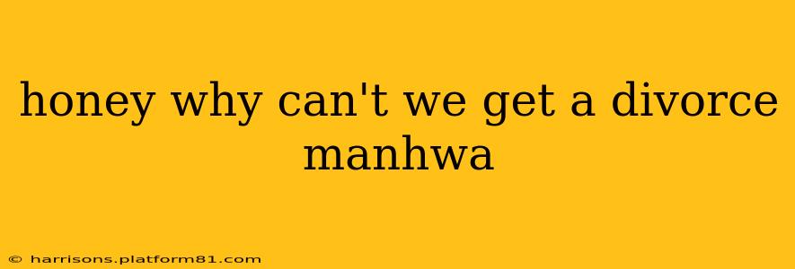 honey why can't we get a divorce manhwa