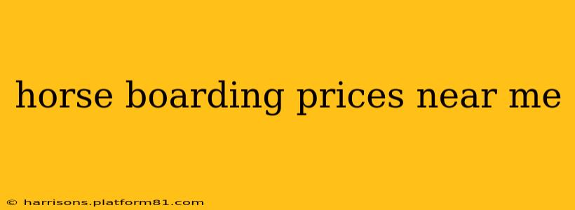 horse boarding prices near me