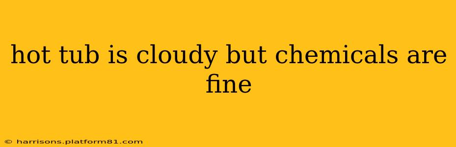 hot tub is cloudy but chemicals are fine
