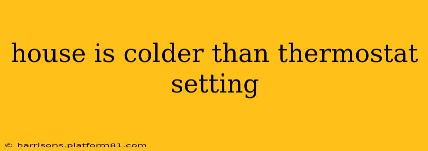 house is colder than thermostat setting