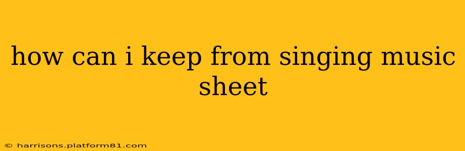 how can i keep from singing music sheet