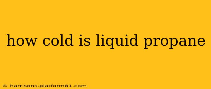 how cold is liquid propane