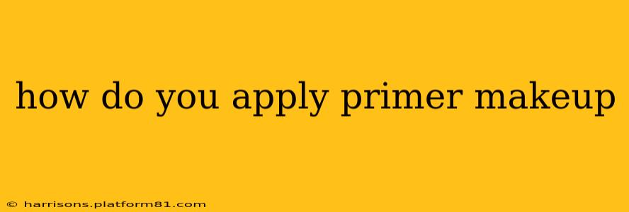 how do you apply primer makeup