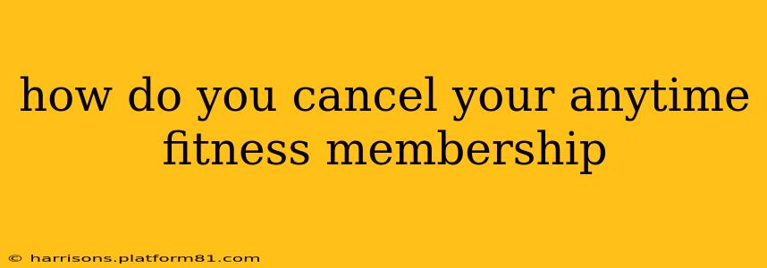 how do you cancel your anytime fitness membership