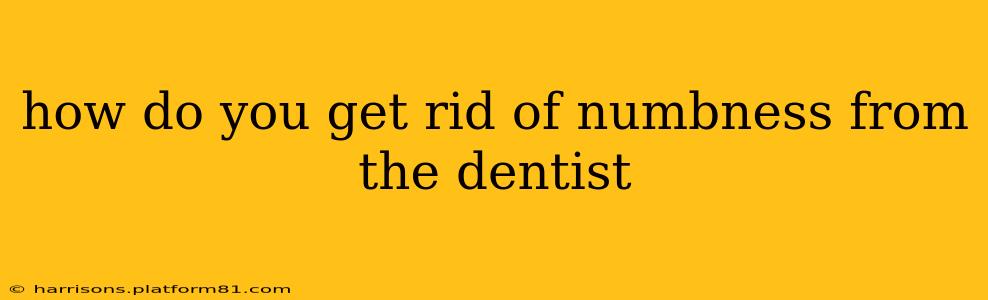 how do you get rid of numbness from the dentist