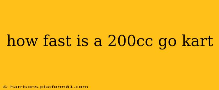how fast is a 200cc go kart