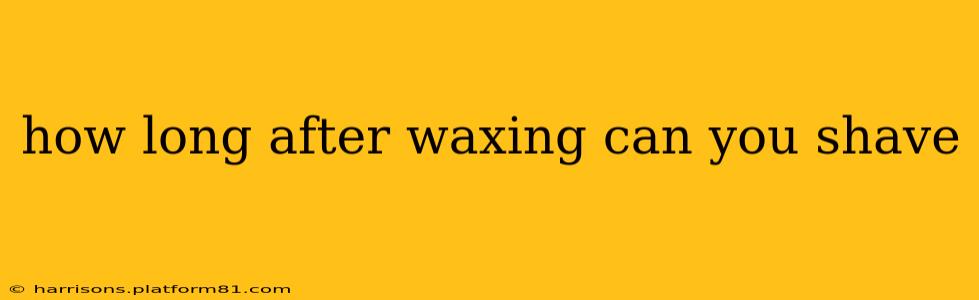 how long after waxing can you shave