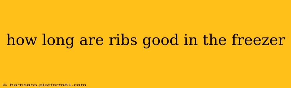 how long are ribs good in the freezer