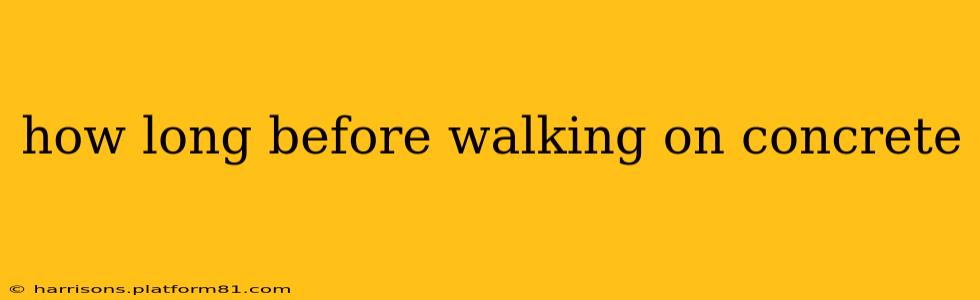 how long before walking on concrete