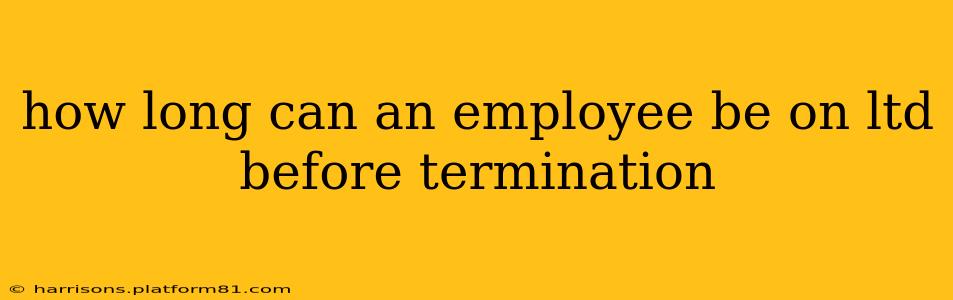 how long can an employee be on ltd before termination
